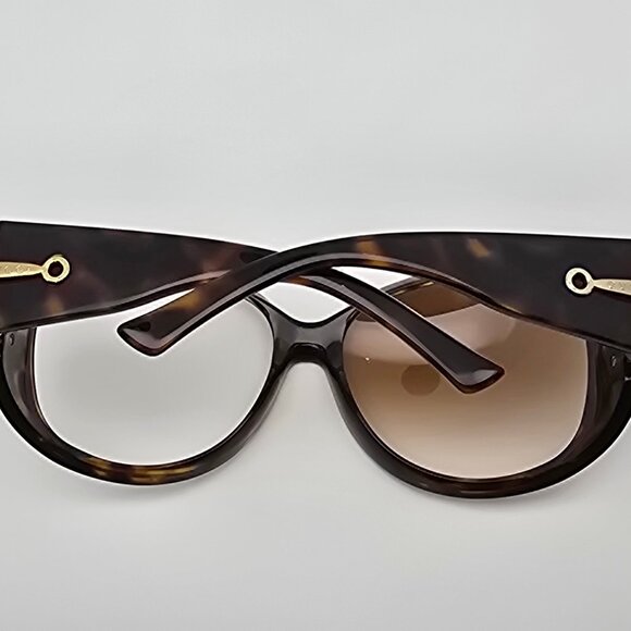Gucci GG2942/S Tortoise Gold Frame Brown Gradient Lens Oversized Sunglasses 60mm